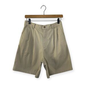 Vintage Talbots Shorts Women’s 10 Pleated High Waist Mom 80s Prep Chino Khakis